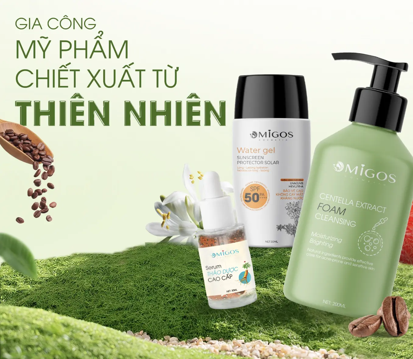 Gia công mỹ phẩm organic tại omigos
