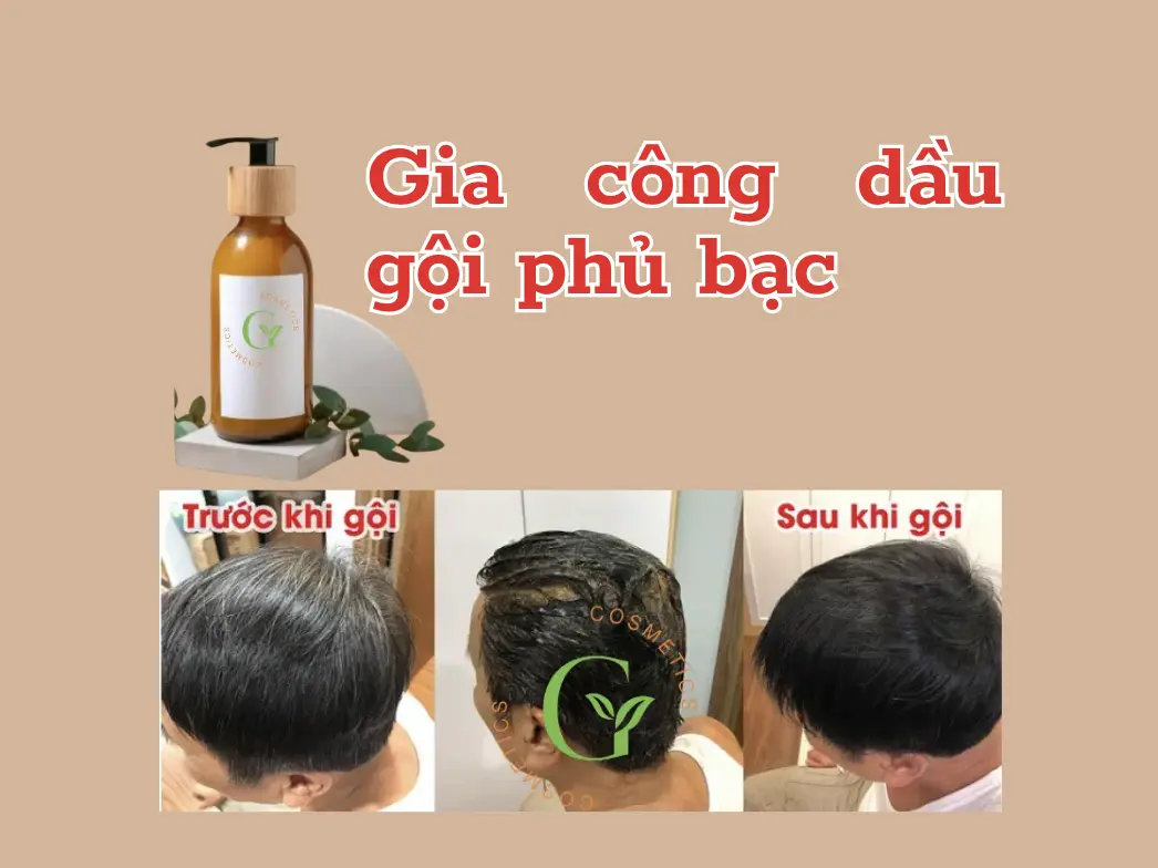 Gia công dầu gội phủ bạc