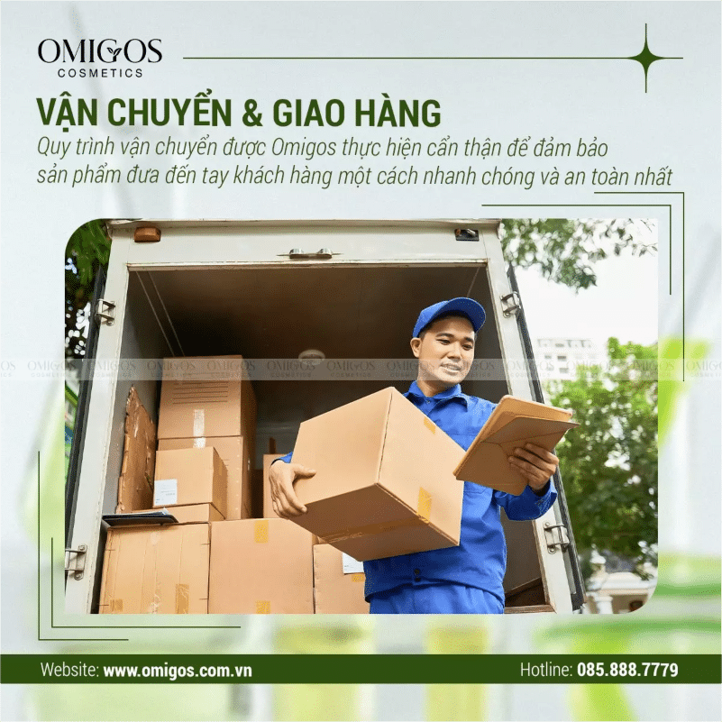 Vận chuyển và giao kem Hỗ Trợ Giảm Mụn gia công đến khách hàng
