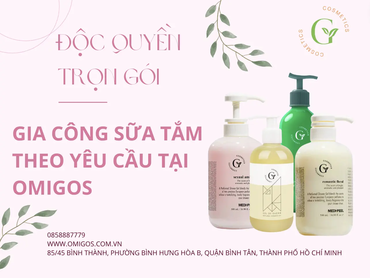 Gia công sữa tắm trọn gói tại Omigos