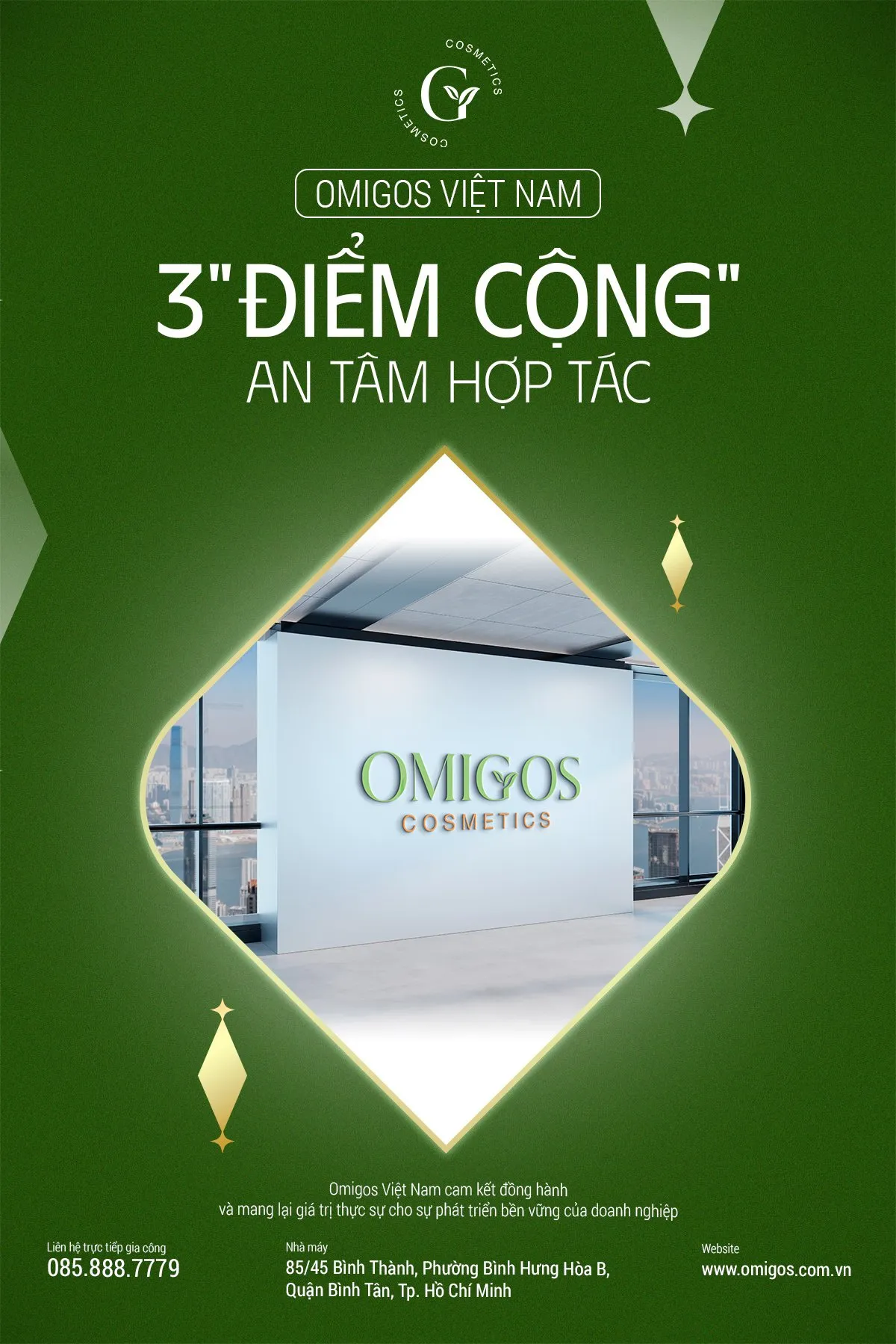 Omigos bảo mật thông tin khách hàng, công thức mỹ phẩm gia công