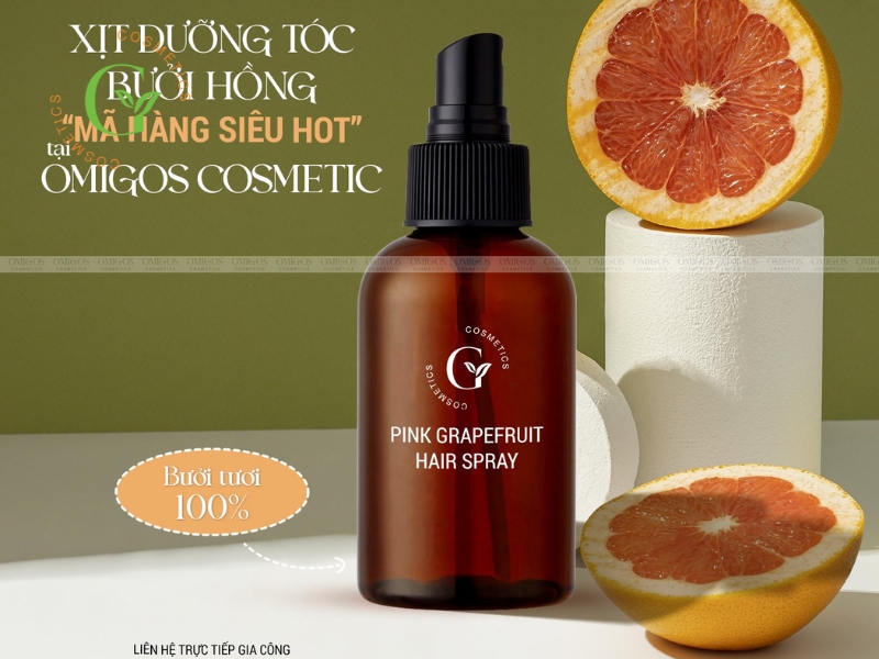 Xịt dưỡng tóc bưởi hoa hồng