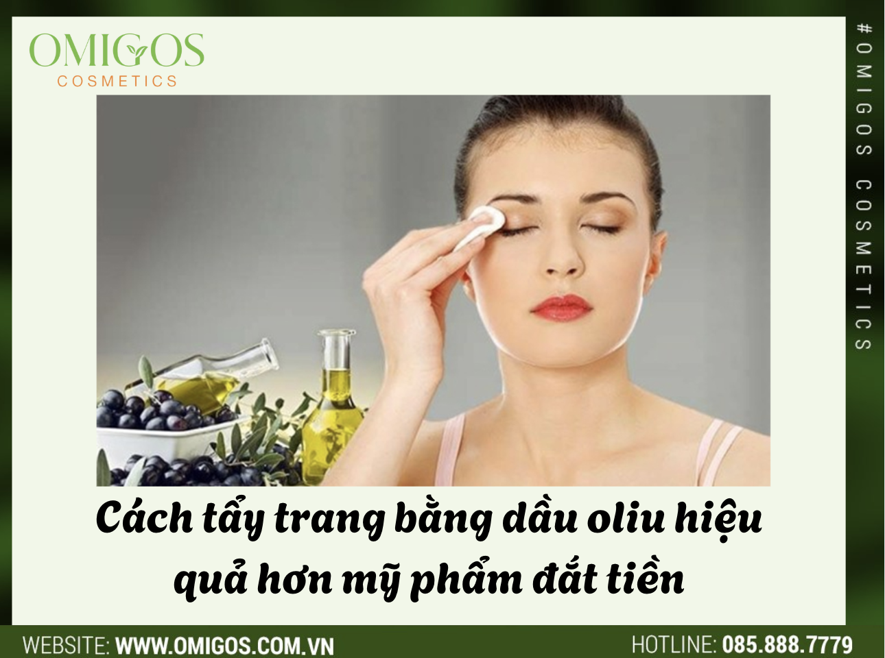 Cách tẩy trang bằng dầu oliu hiệu quả hơn mỹ phẩm đắt tiền