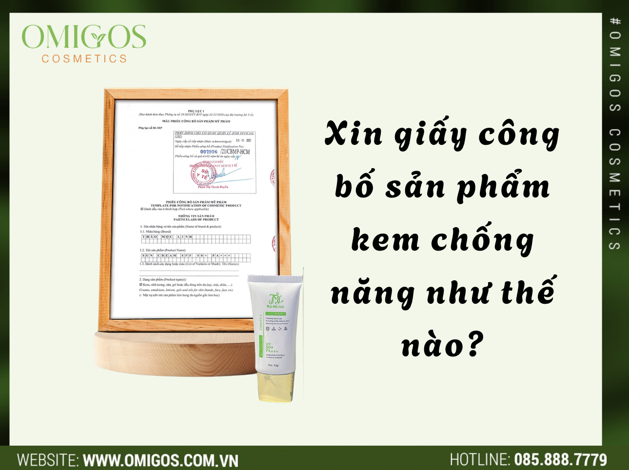 Đăng ký công bố sản phẩm kem chống nắng - Những thông tin quan trọng bạn cần biết