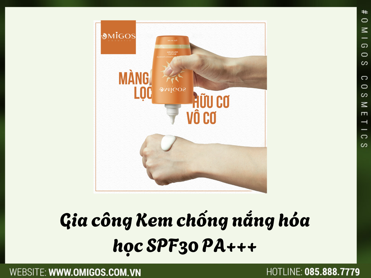 Gia công Kem chống nắng hóa học SPF30 PA+++ - Tìm hiểu Quy trình, Thành phần và Cơ hội Kinh doanh