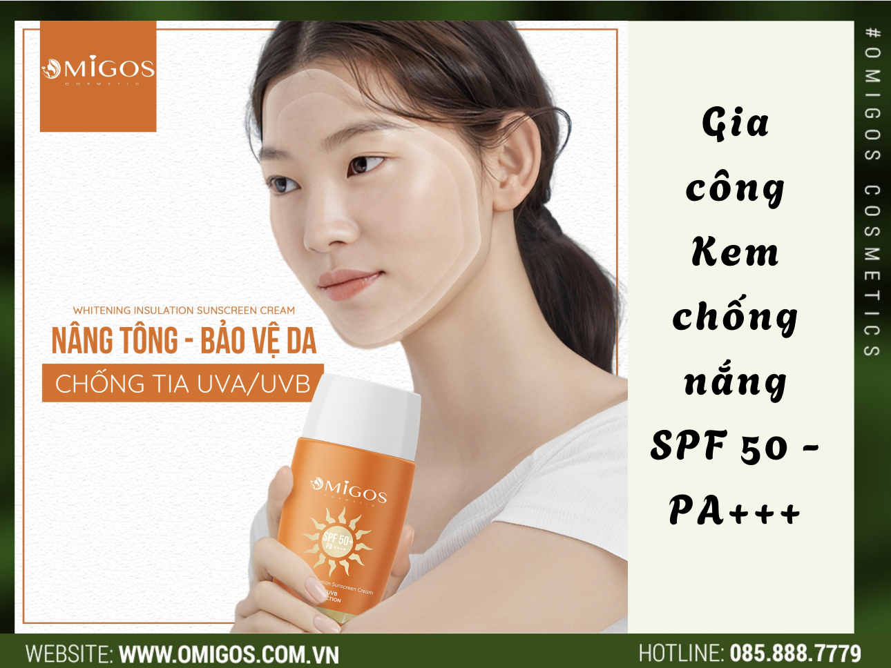 Gia công Kem chống nắng SPF 50 - PA+++
