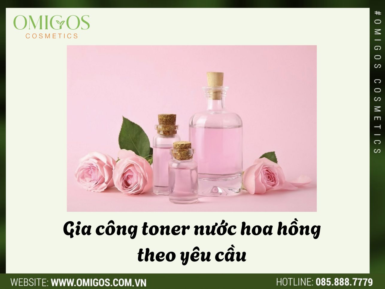 Gia công toner nước hoa hồng theo yêu cầu - Giải pháp hoàn hảo cho thương hiệu của bạn
