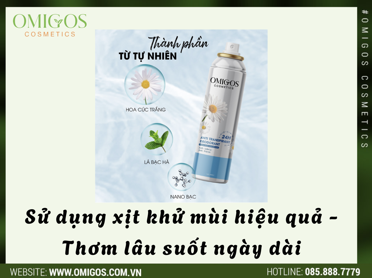 Sử dụng xịt khử mùi hiệu quả - Thơm lâu suốt ngày dài