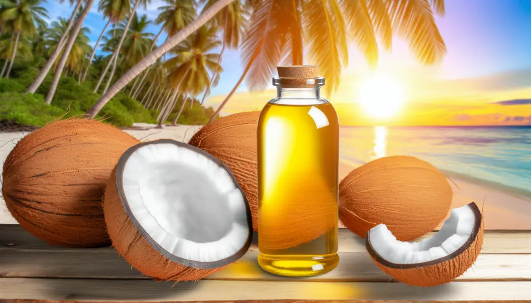Các dạng dầu dừa khác nhau, thể hiện loại hữu cơ và loại phân đoạn
