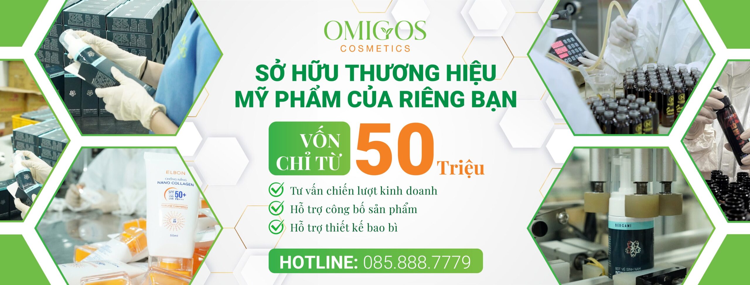 Omigos – Giúp bạn sở hữu thương hiệu mỹ phẩm riêng chỉ từ 50 triệu, trọn gói pháp lý – công thức – sản xuất.