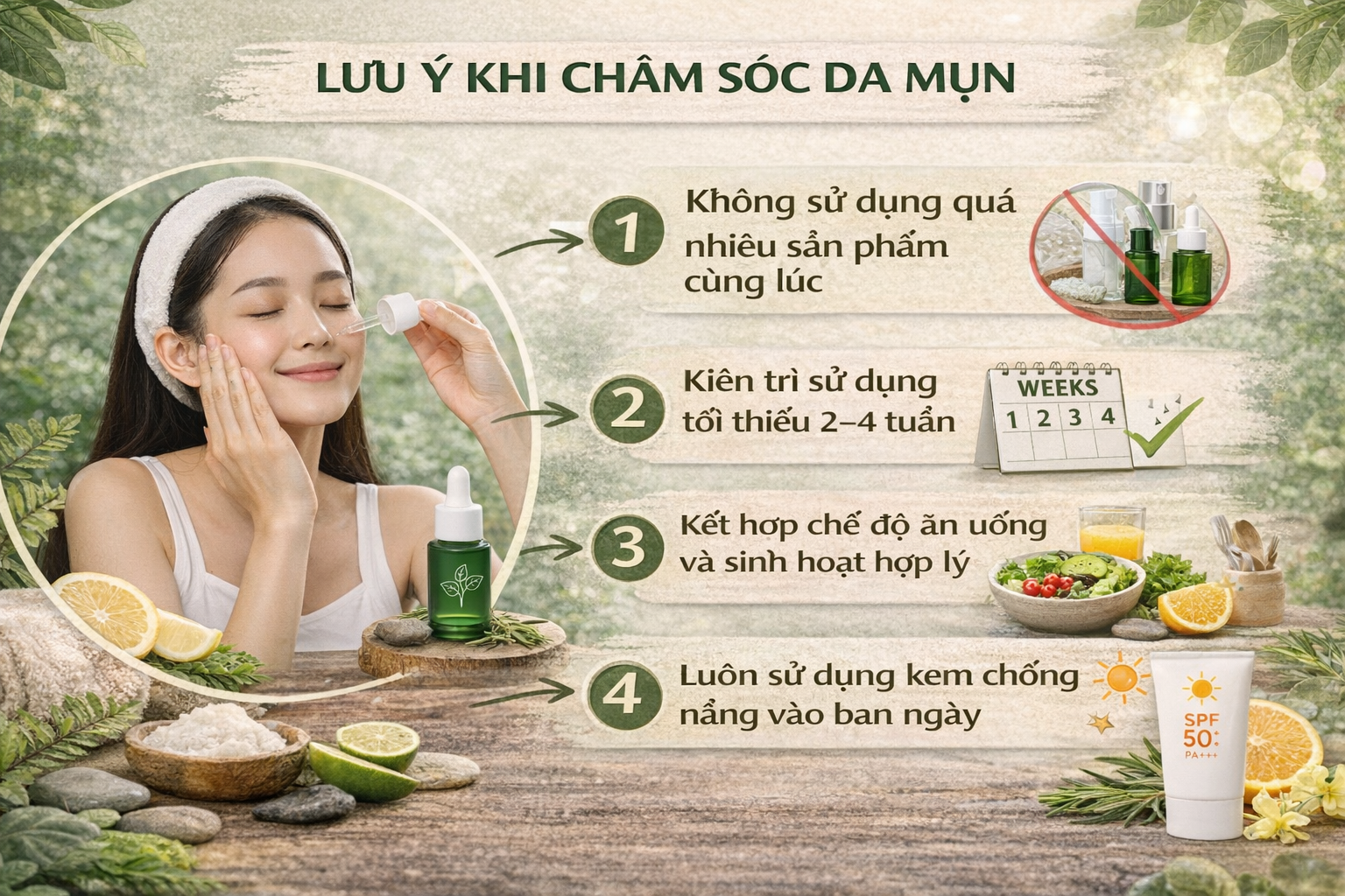 Serum Hỗ Trợ Giảm Mụn giúp làm dịu da, giảm sưng viêm và gom cồi mụn nhanh chóng.Đồng thời hỗ trợ kháng khuẩn, kiểm soát dầu và ngăn mụn quay lại.
