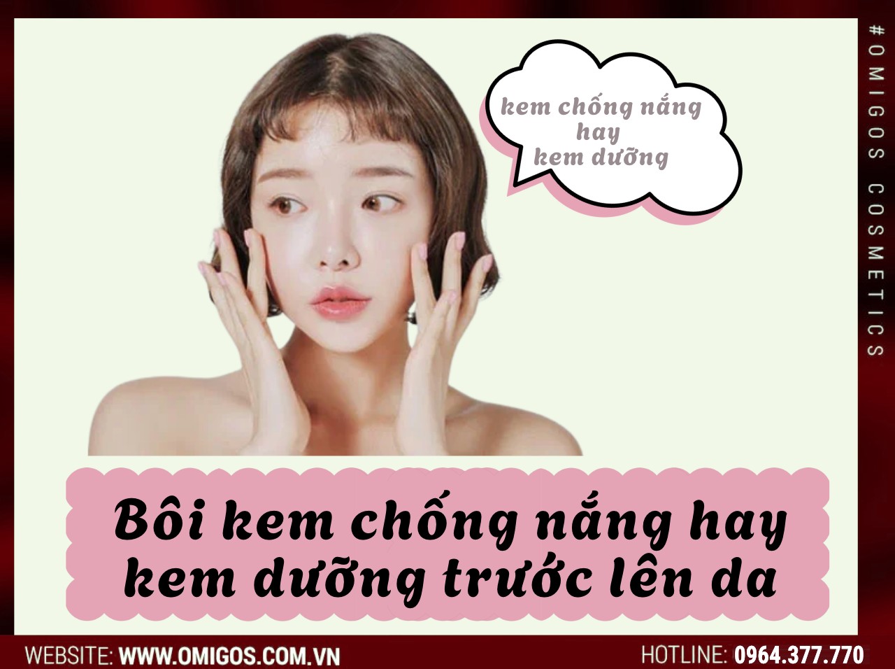 Bôi kem chống nắng hay kem dưỡng trước lên da