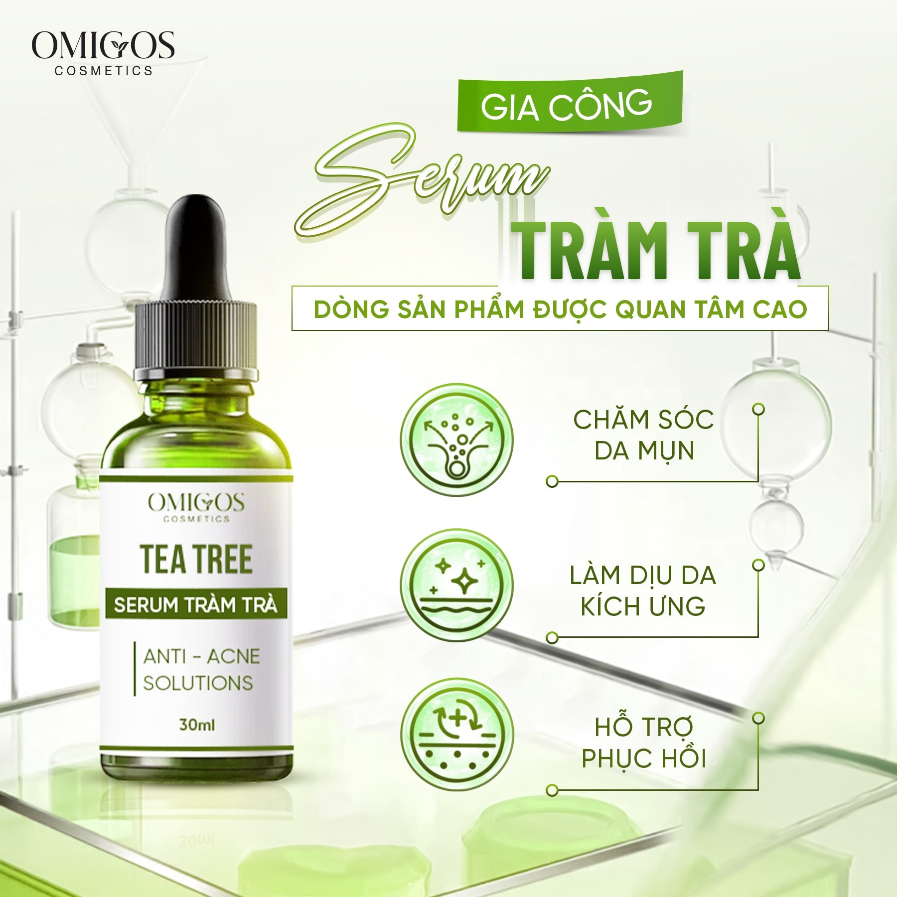 Gia công serum tràm trà - OMIGOS